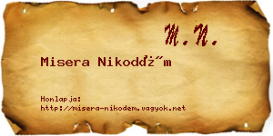 Misera Nikodém névjegykártya